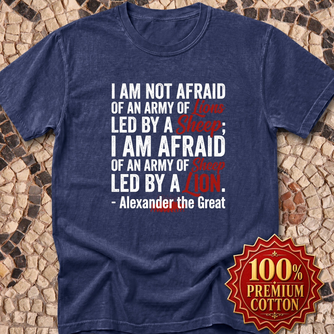 Alexander the Great Quote Sheep Lions Premium Tee