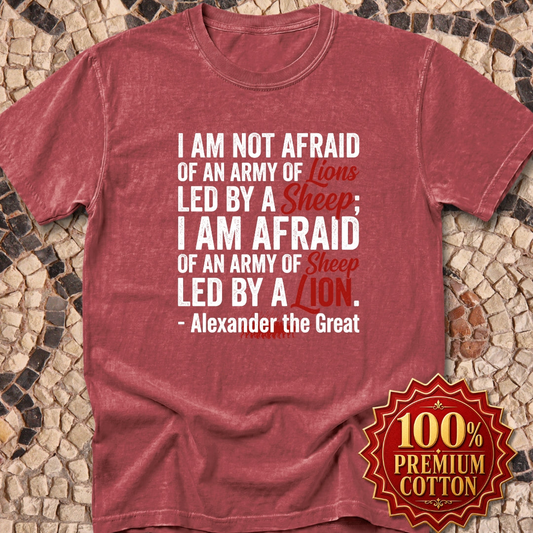 Alexander the Great Quote Sheep Lions Premium Tee
