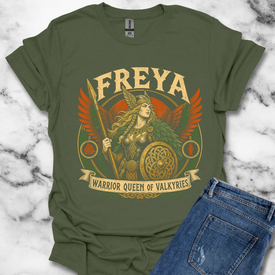 Freya Warrior Queen of the Valkyries T-Shirt