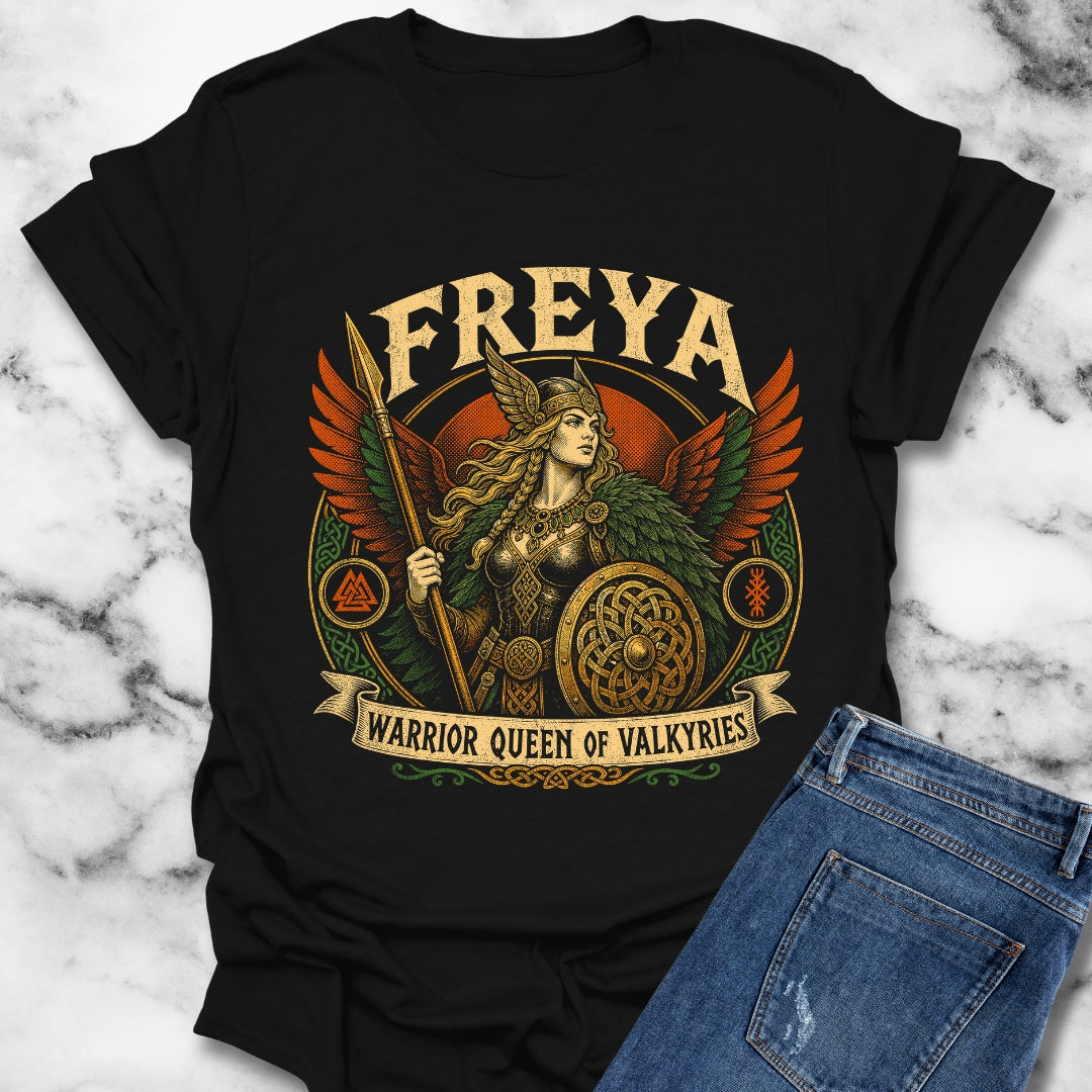 Freya Warrior Queen of the Valkyries T-Shirt