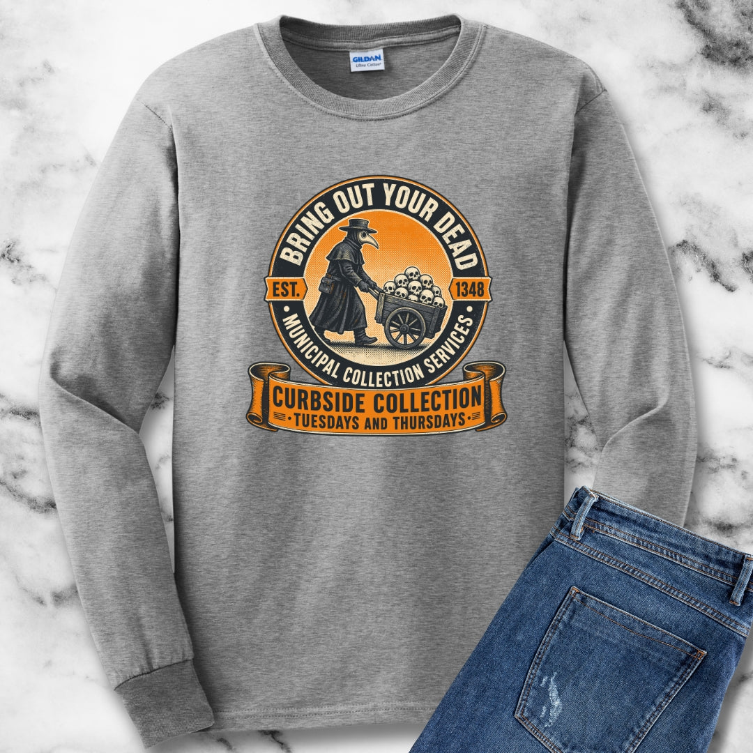 Bring Out Your Dead Black Plague Long Sleeve Tee