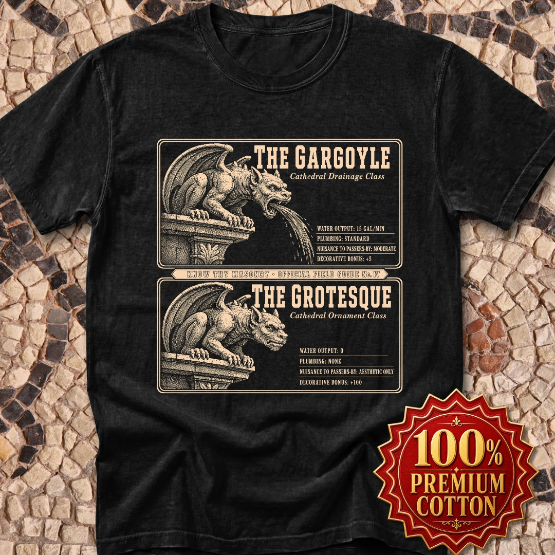 Gargoyle vs Grotesque Field Guide Premium Tee