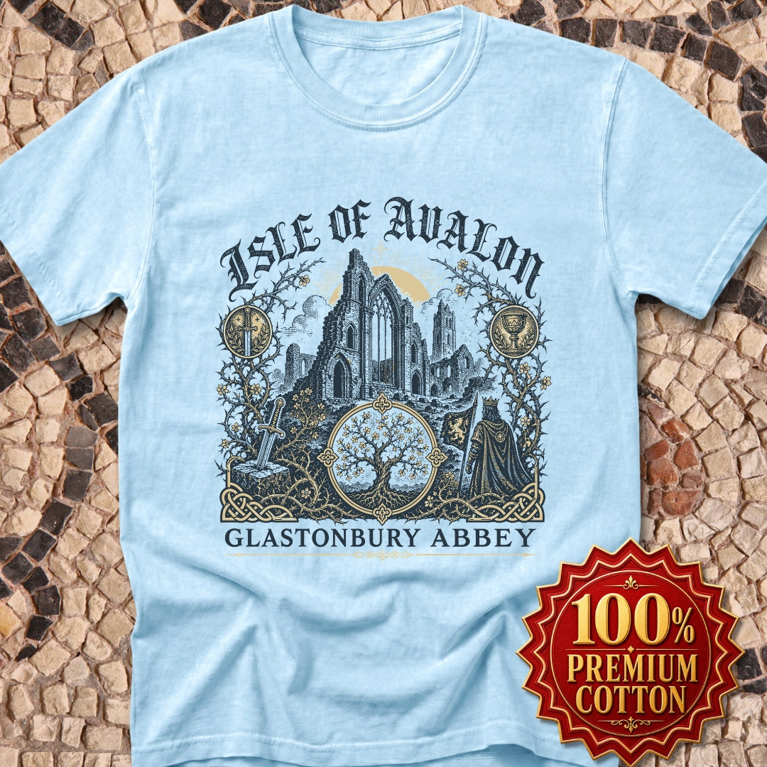 Glastonbury Abbey Isle of Avalon Premium Tee