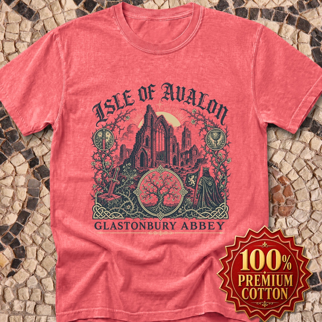 Glastonbury Abbey Isle of Avalon Premium Tee