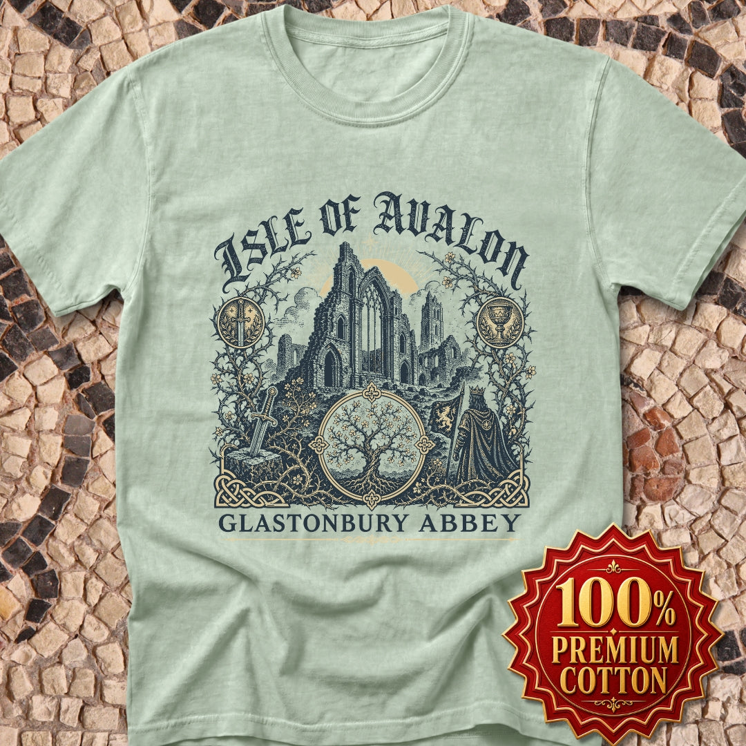 Glastonbury Abbey Isle of Avalon Premium Tee