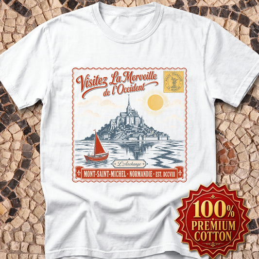 Mont Saint Michel Postcard Premium Tee