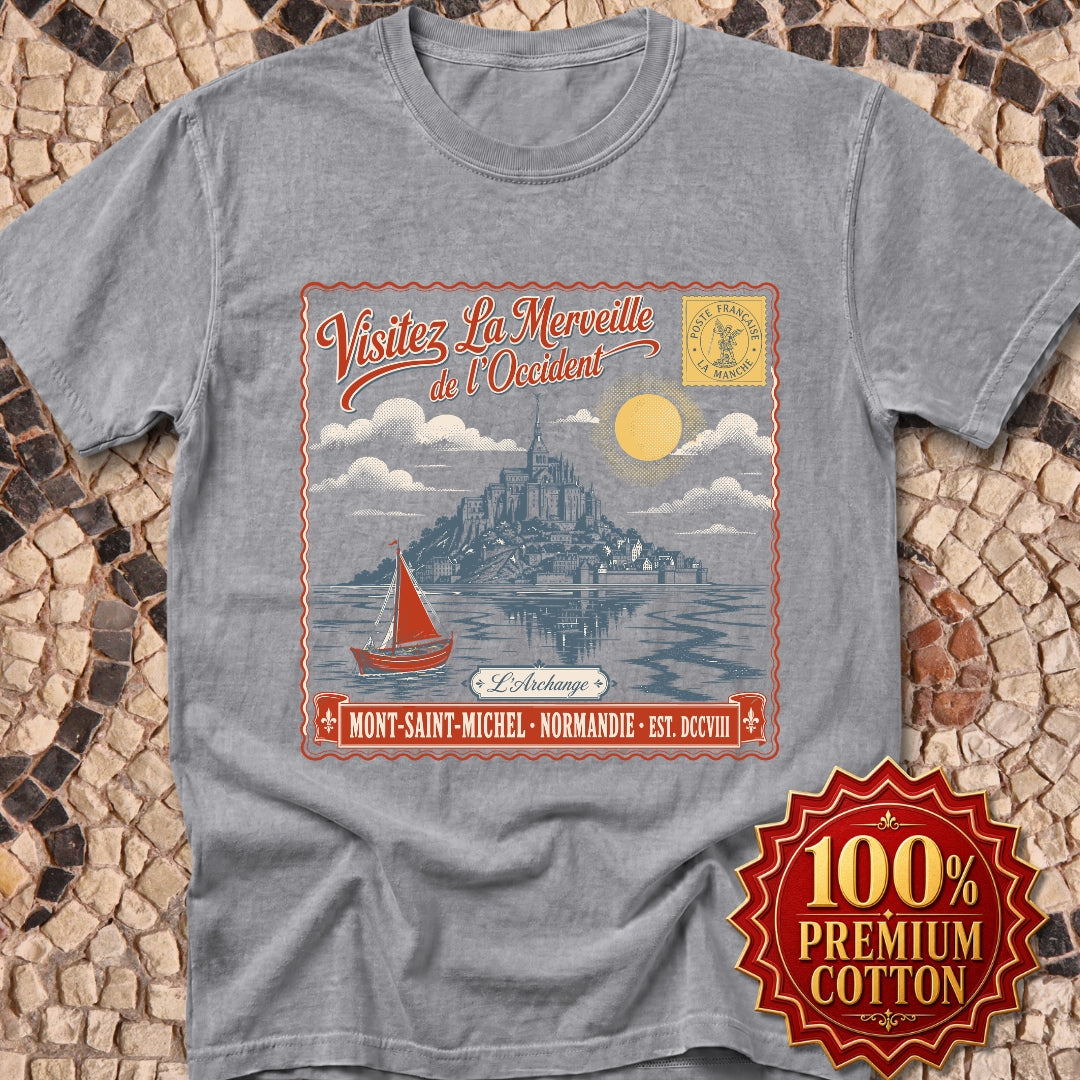Mont Saint Michel Postcard Premium Tee