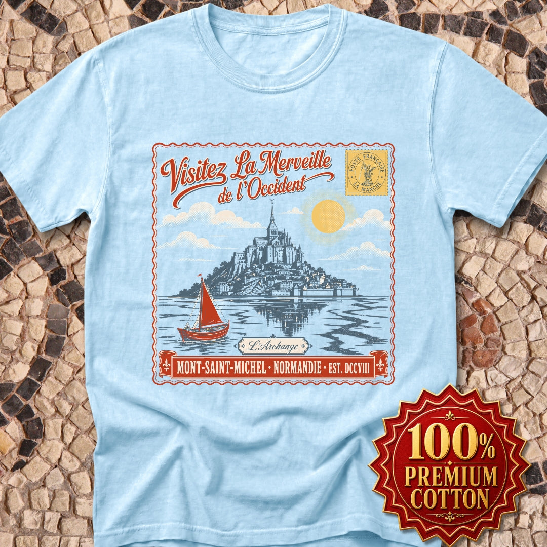 Mont Saint Michel Postcard Premium Tee