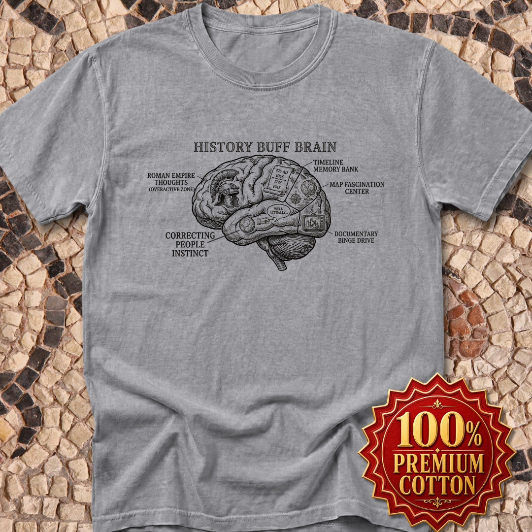 History Buff Brain Premium Tee