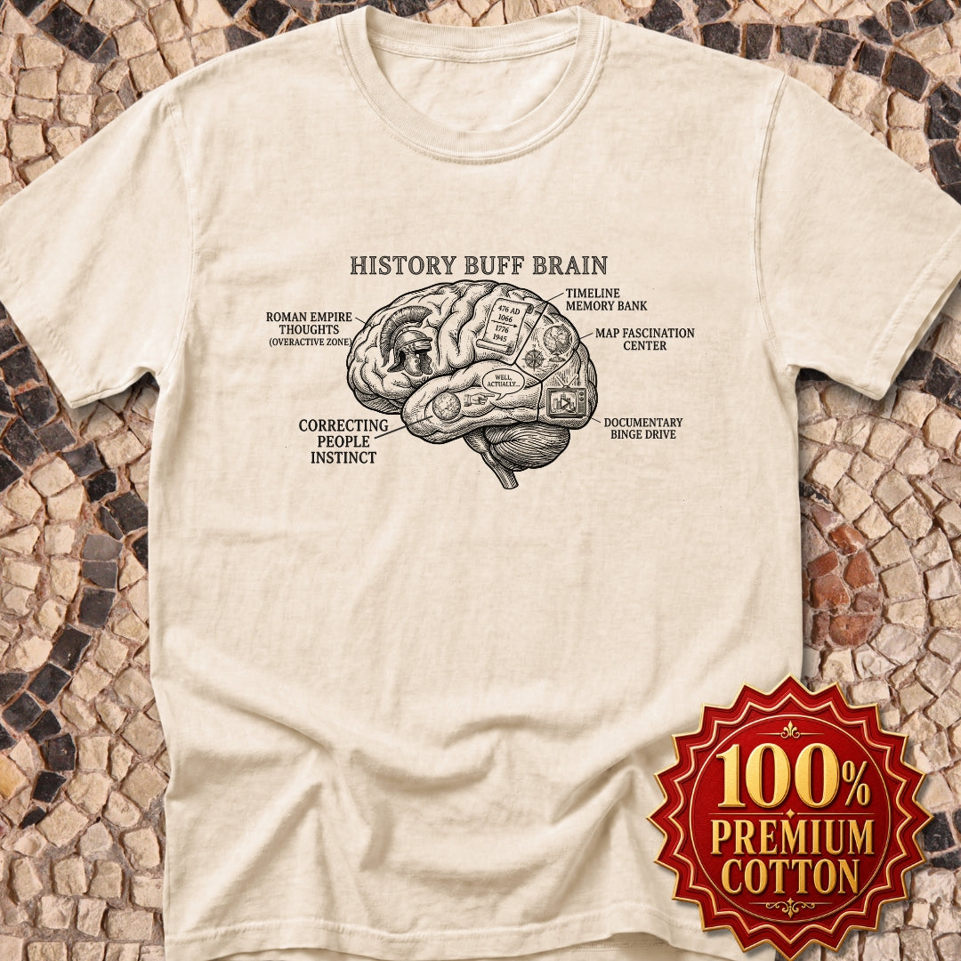 History Buff Brain Premium Tee