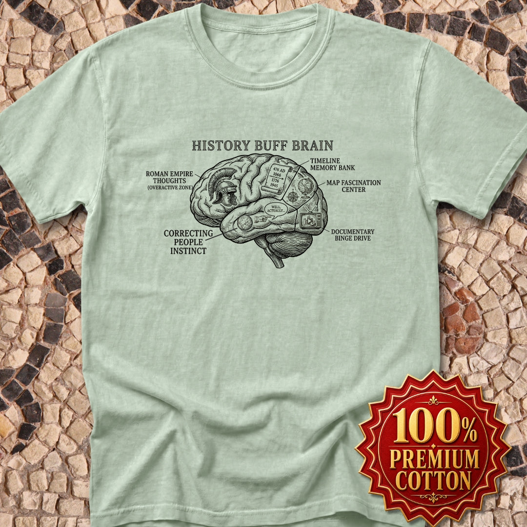 History Buff Brain Premium Tee