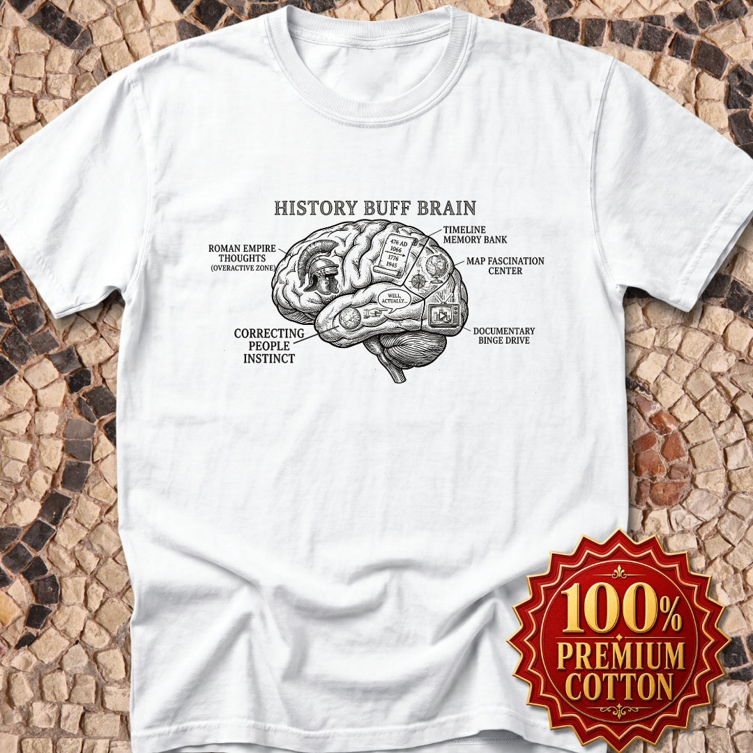 History Buff Brain Premium Tee