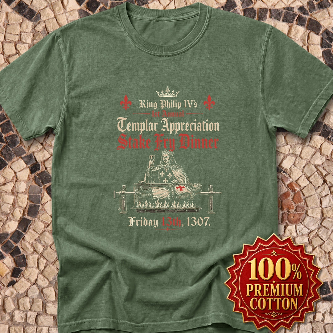 Templar Knights Stake Fry Dinner Premium Tee