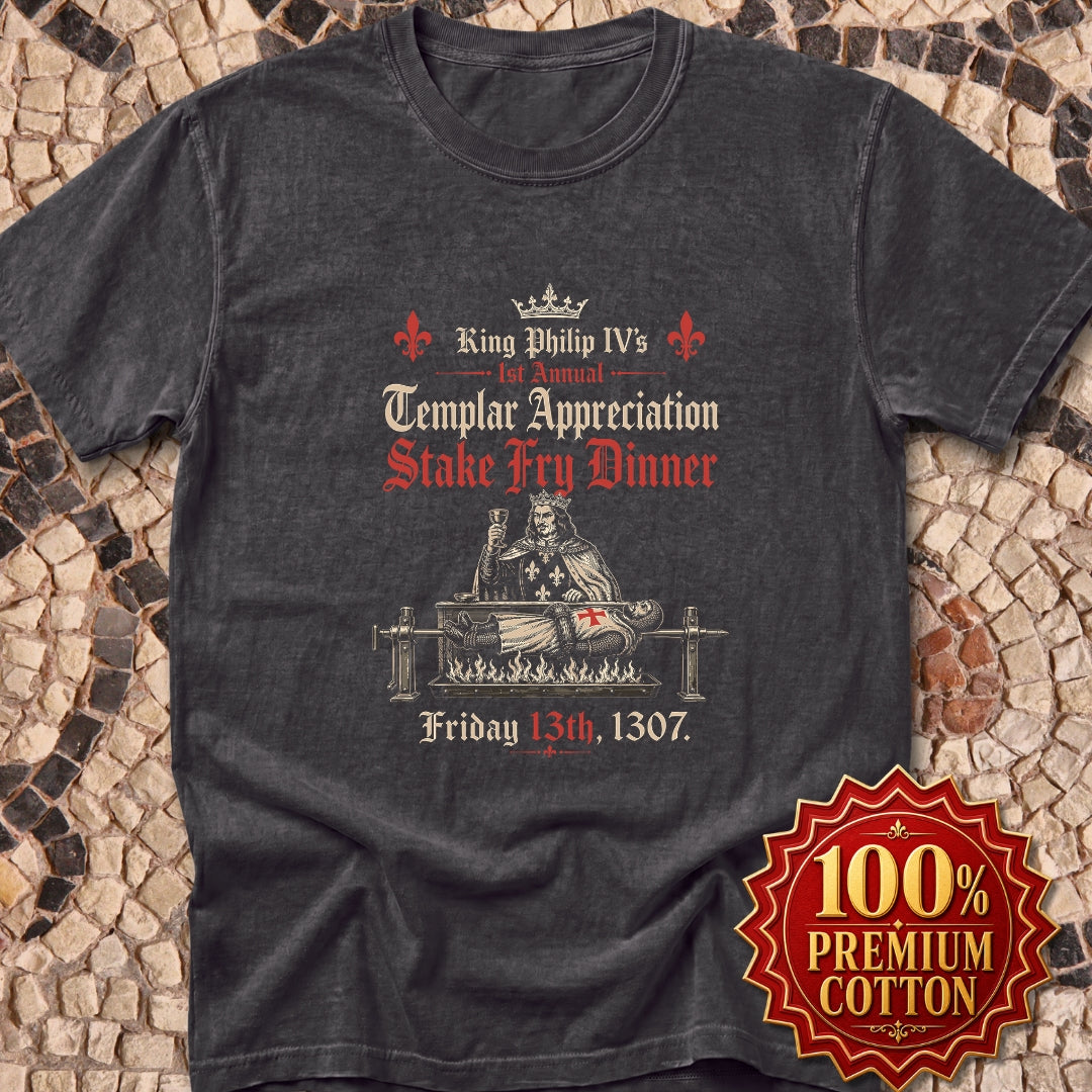 Templar Knights Stake Fry Dinner Premium Tee