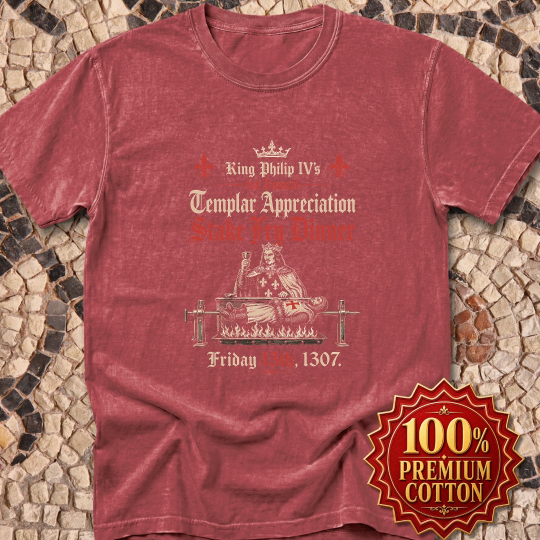 Templar Knights Stake Fry Dinner Premium Tee