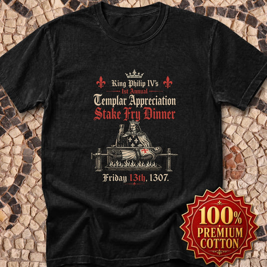 Templar Knights Stake Fry Dinner Premium Tee