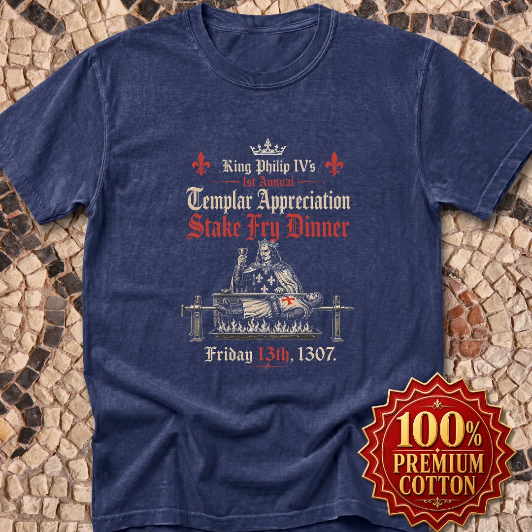 Templar Knights Stake Fry Dinner Premium Tee
