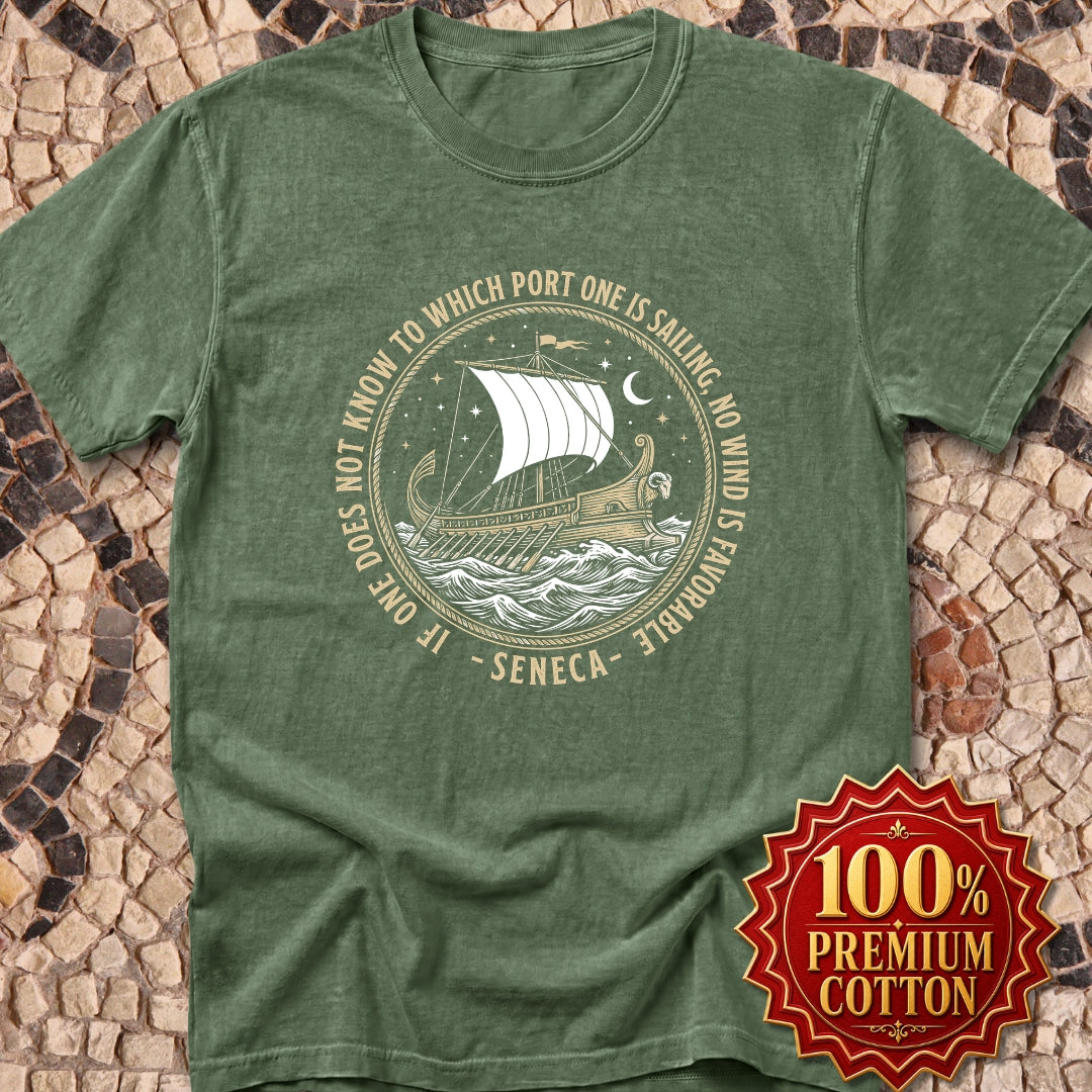 Seneca No Wind Favorable Quote Premium Tee