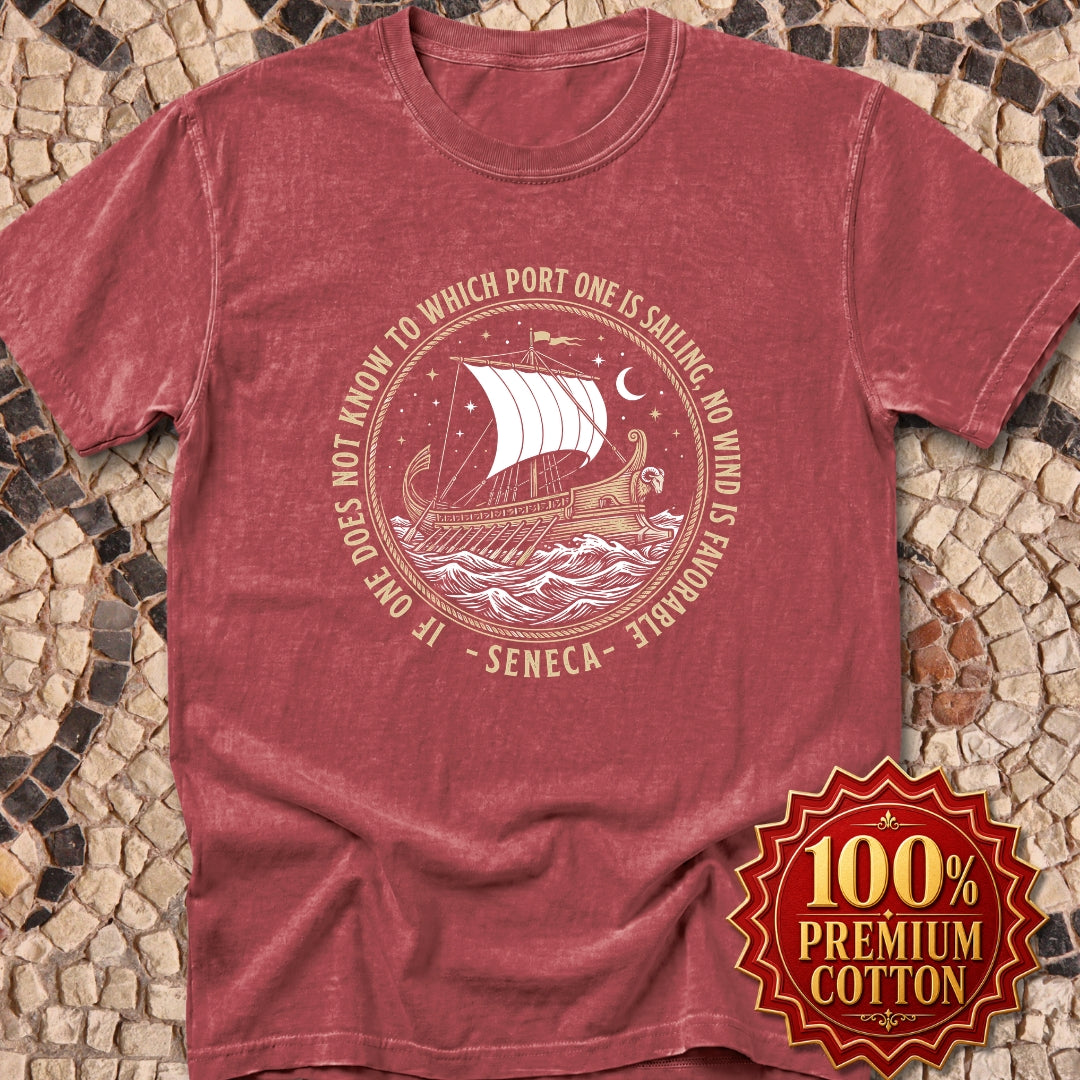 Seneca No Wind Favorable Quote Premium Tee