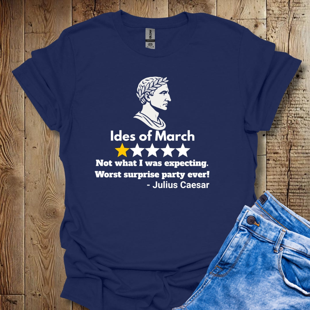 Julius Caesar Ides of March Review T-Shirt