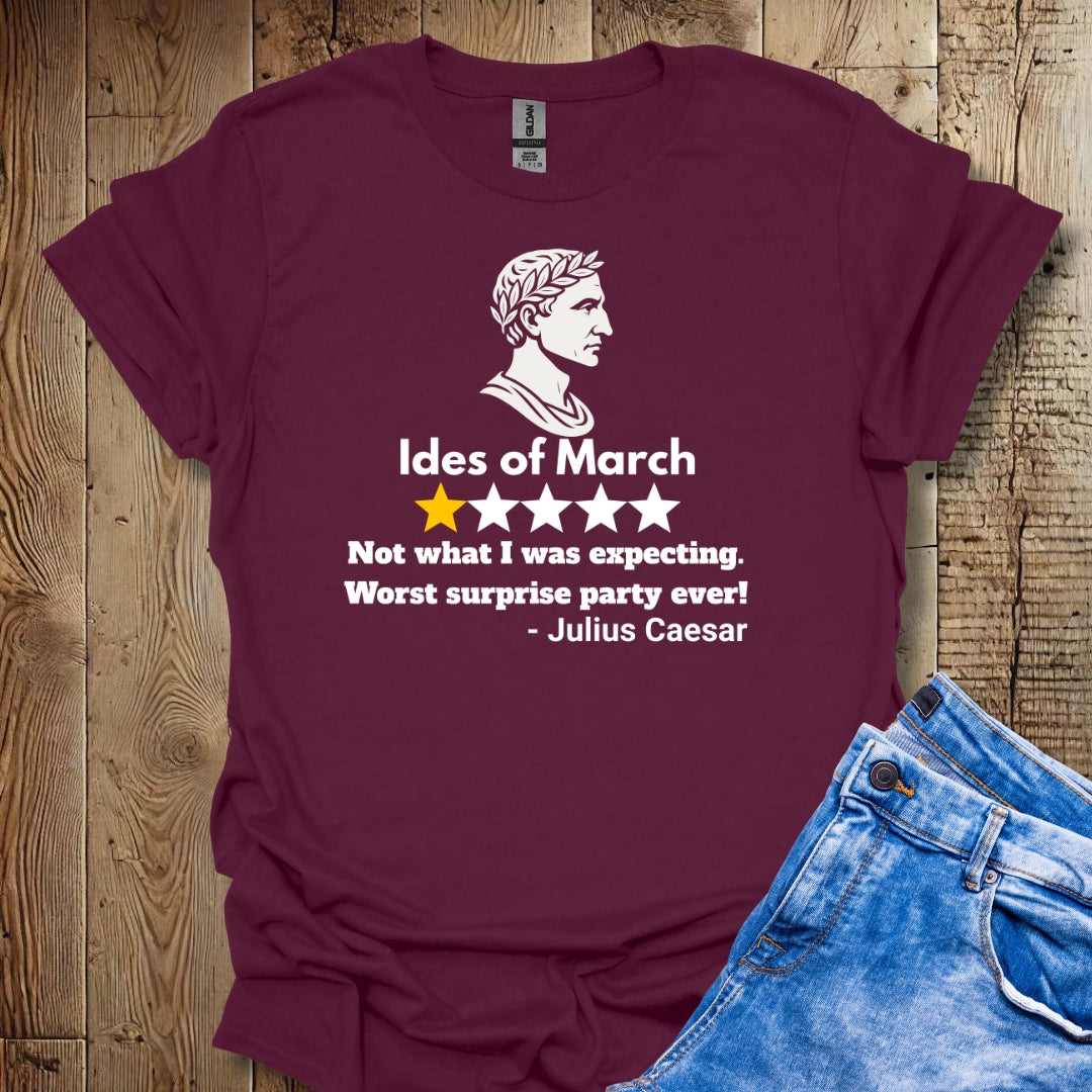 Julius Caesar Ides of March Review T-Shirt