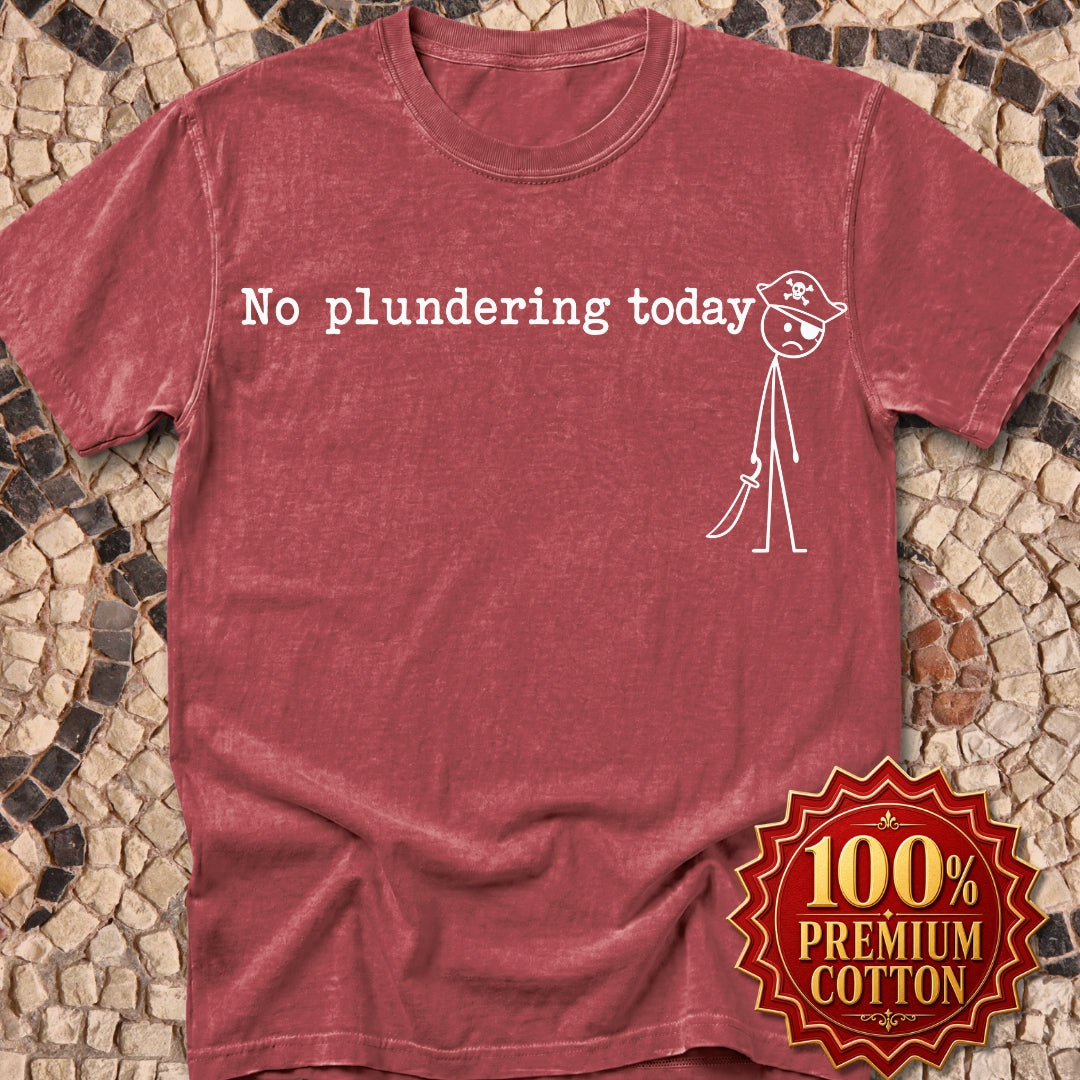 No Plundering Today Sad Pirate Premium Tee