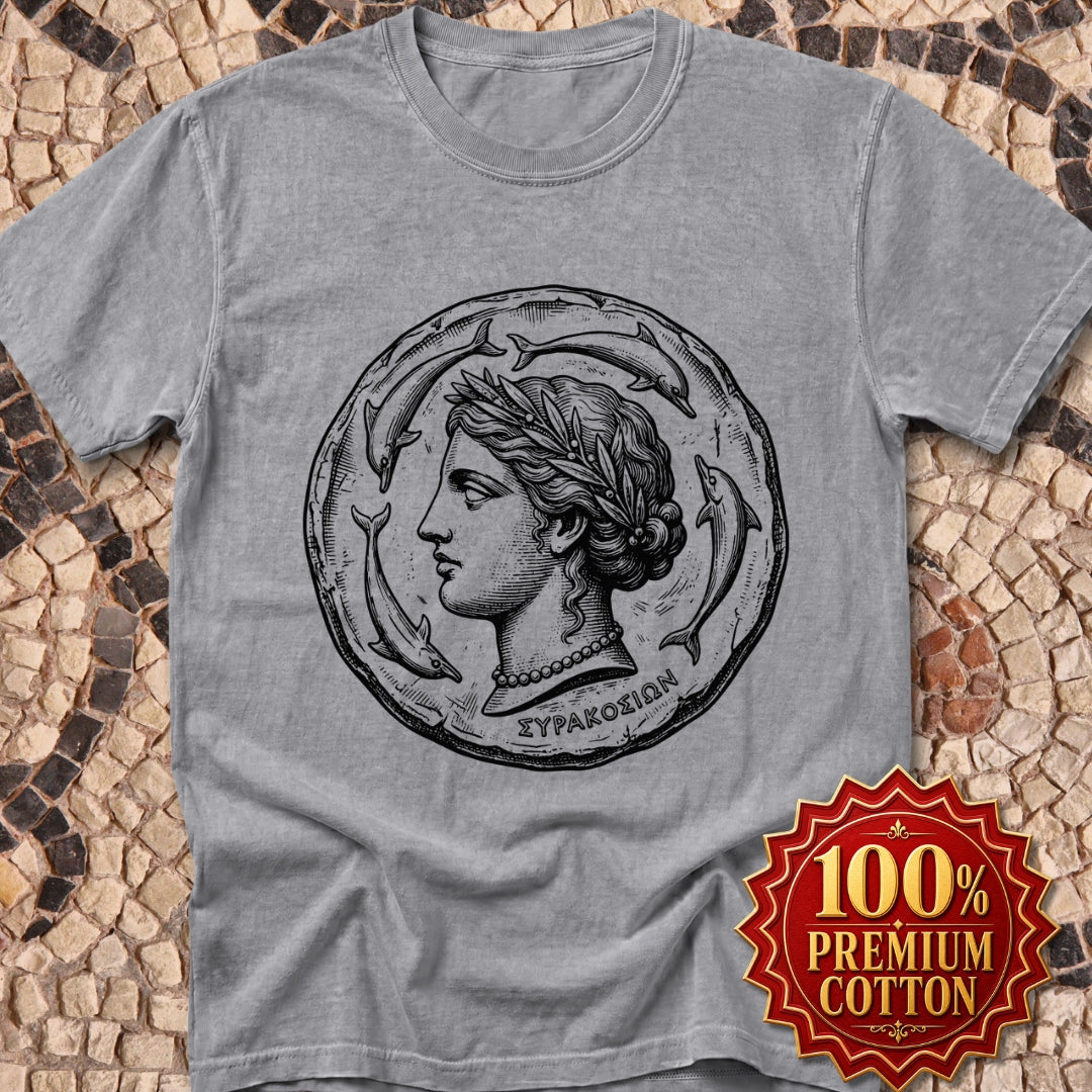 Ancient Syracuse Greek Coin Art Premium Tee
