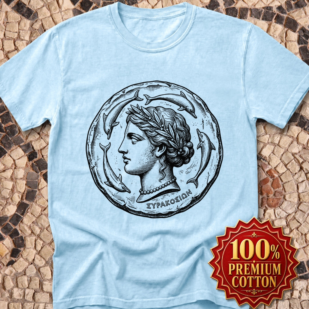 Ancient Syracuse Greek Coin Art Premium Tee