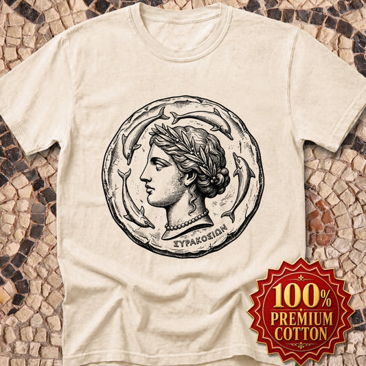 Ancient Syracuse Greek Coin Art Premium Tee