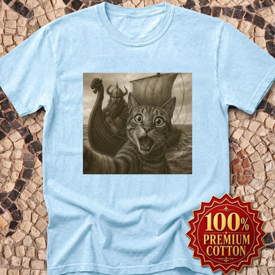 Cat Selfie Viking Premium Tee