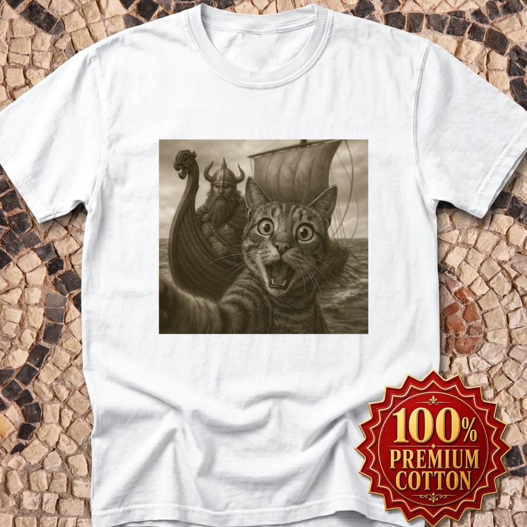 Cat Selfie Viking Premium Tee