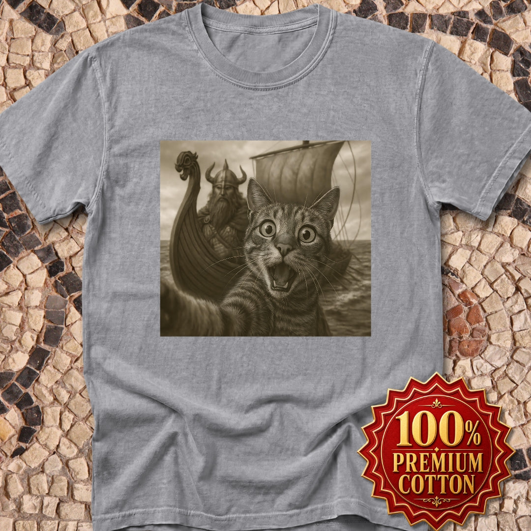 Cat Selfie Viking Premium Tee