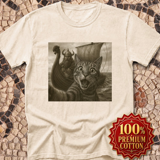 Cat Selfie Viking Premium Tee