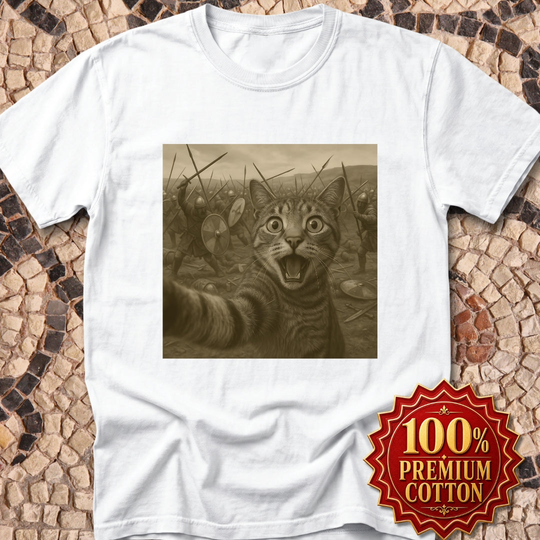 Cat Selfie Battle of Hastings Premium Tee