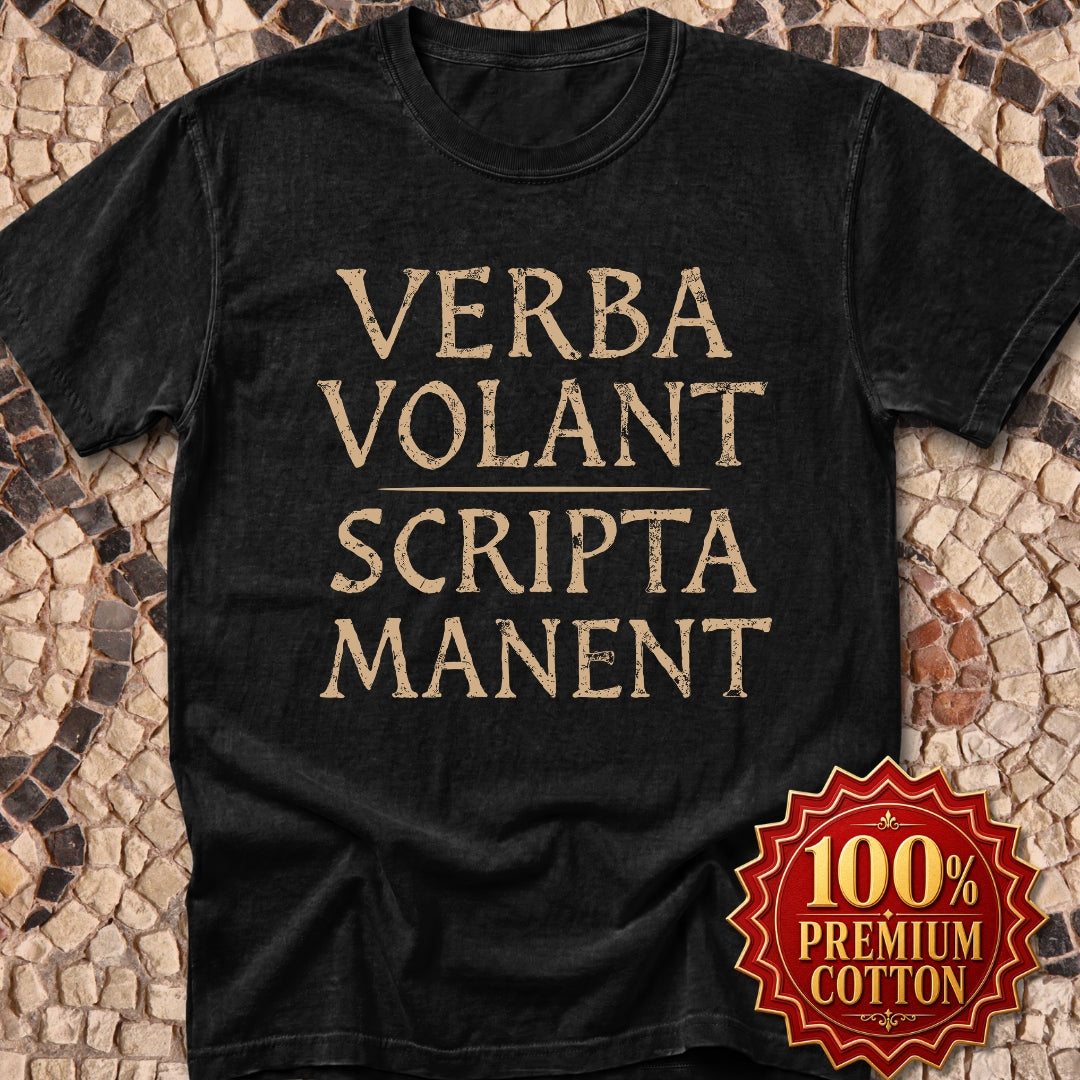 Scripta Manent Latin Saying Premium Tee