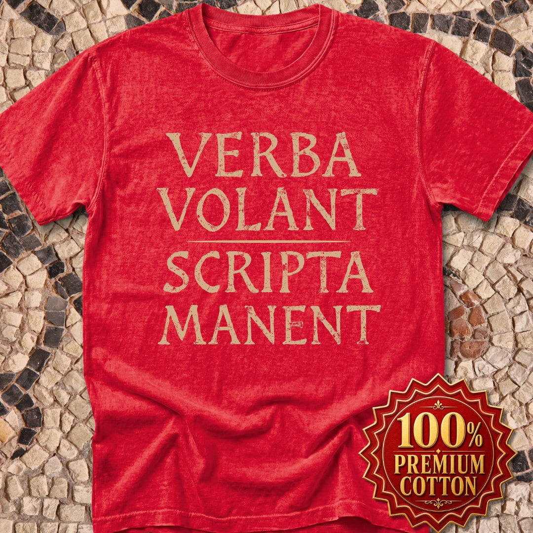 Scripta Manent Latin Saying Premium Tee