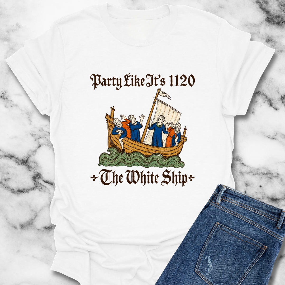 White Ship Party Like It's 1120 Light T-Shirt