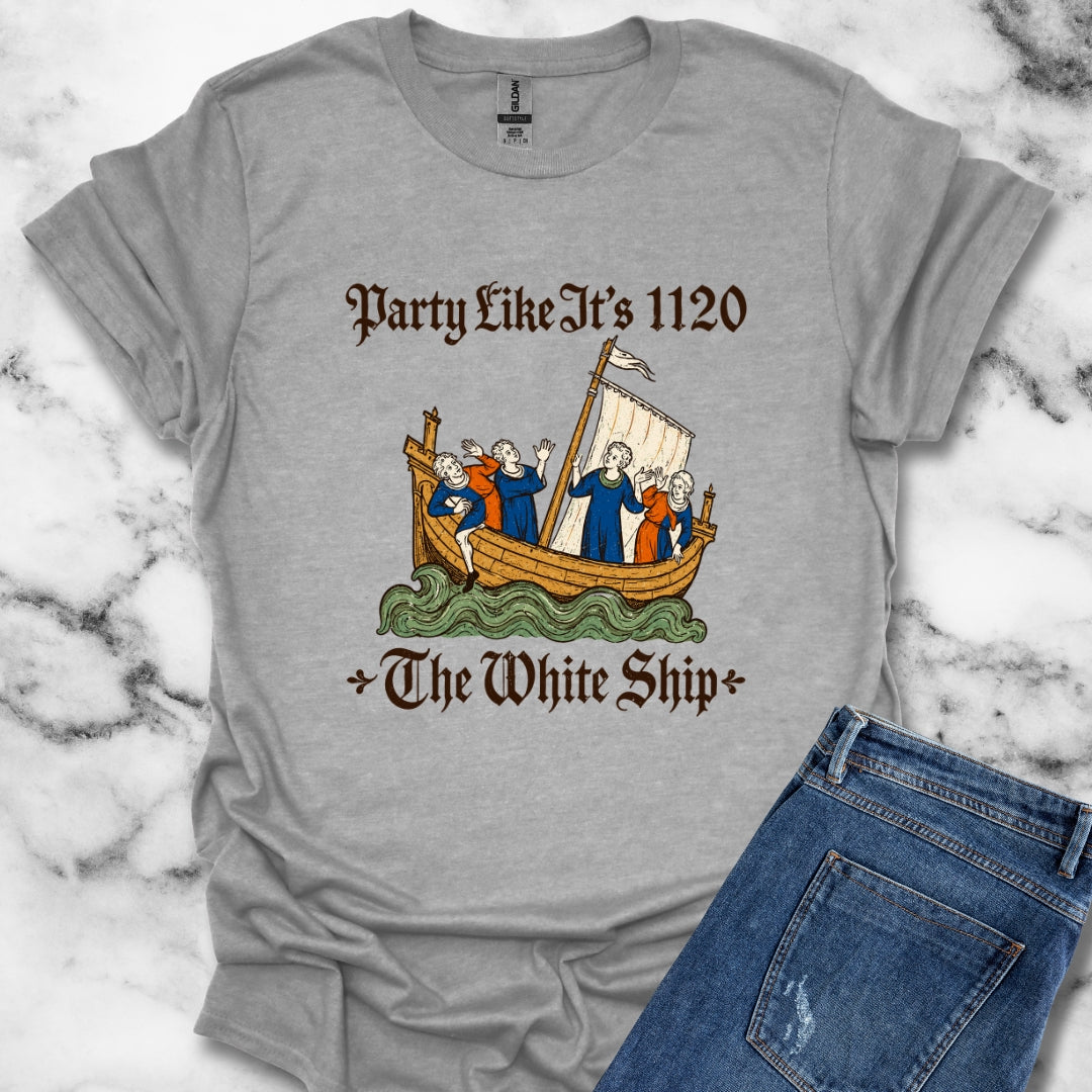 White Ship Party Like It's 1120 Light T-Shirt