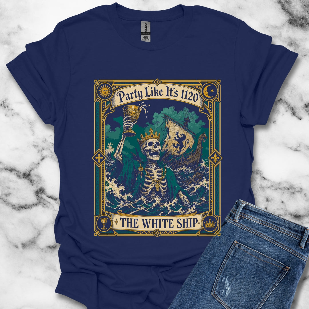 Party Like It's 1120 White Ship T-Shirt