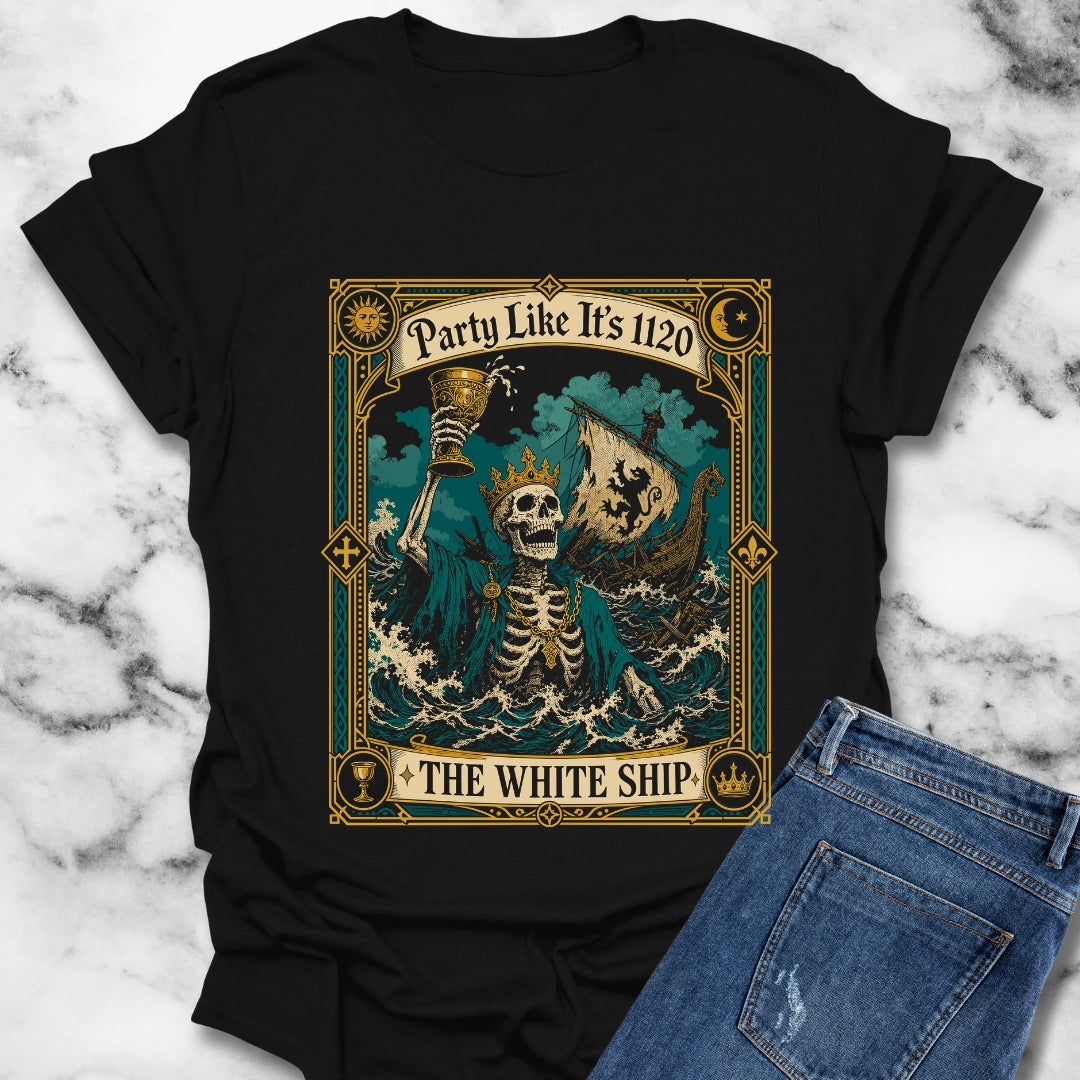 Party Like It's 1120 White Ship T-Shirt