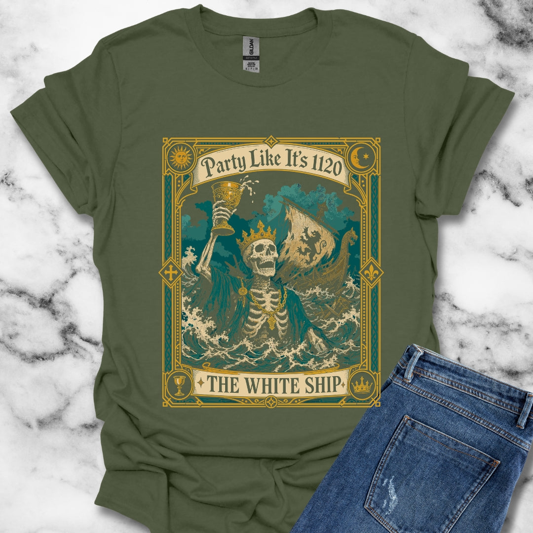 Party Like It's 1120 White Ship T-Shirt