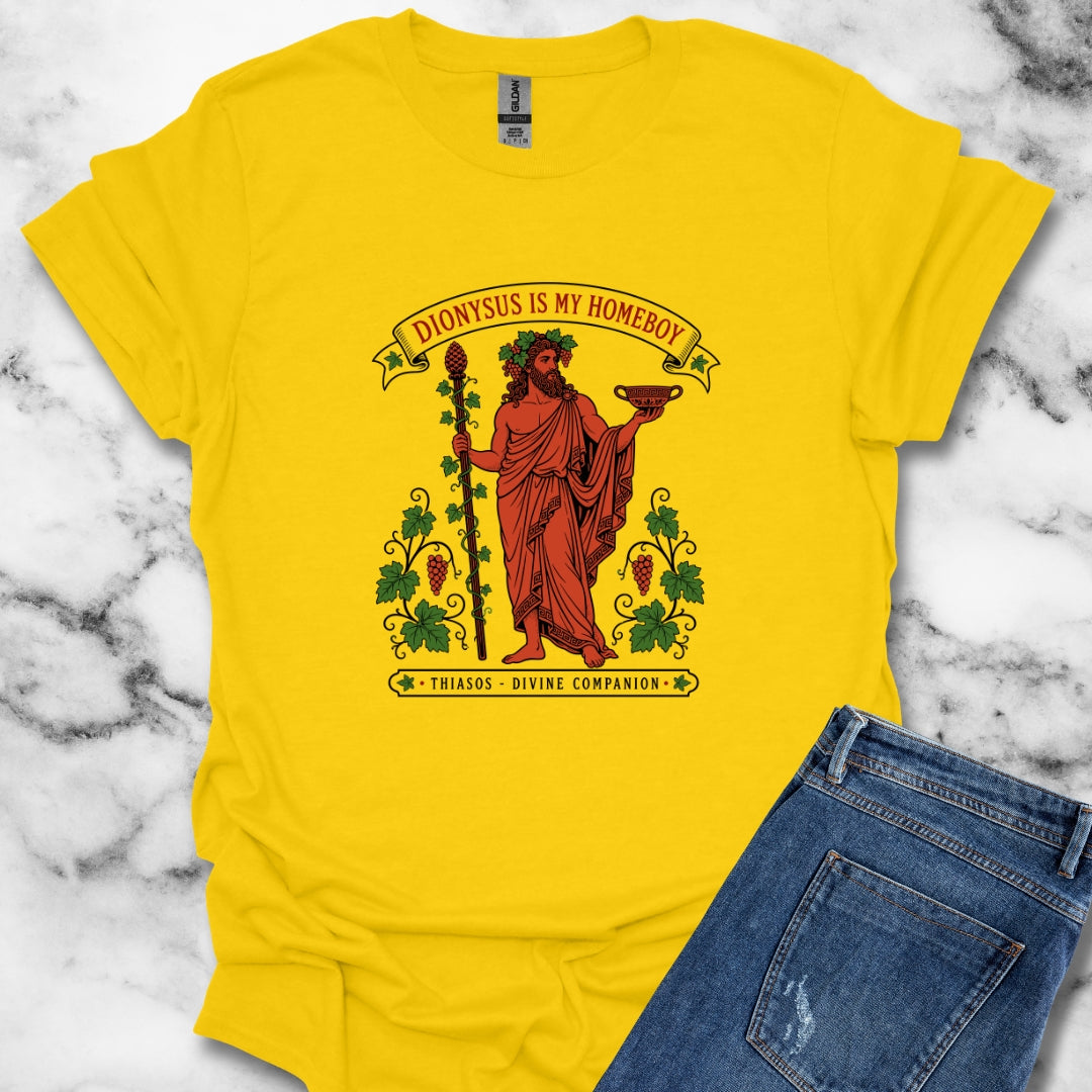 Dionysus is Homeboy Thiasos T-Shirt