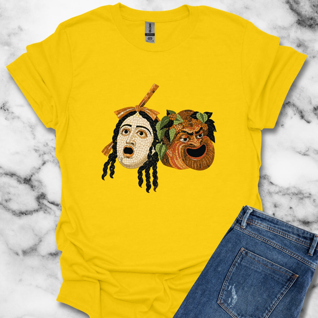 Theatre Masks Pompeii Mosaic T-Shirt