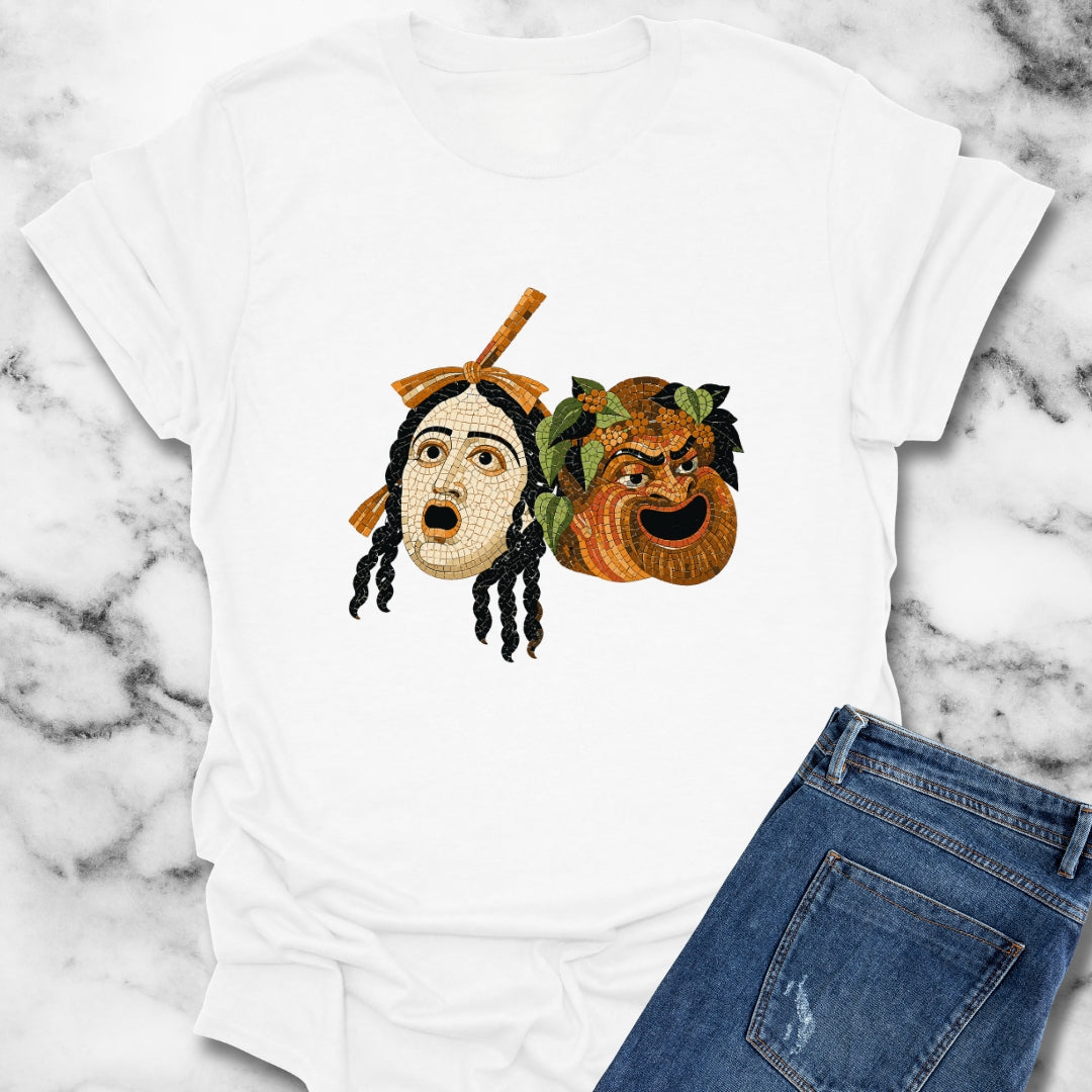Theatre Masks Pompeii Mosaic T-Shirt