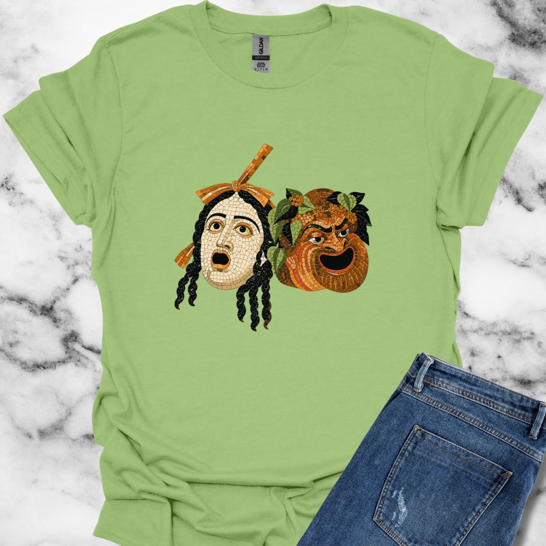 Theatre Masks Pompeii Mosaic T-Shirt