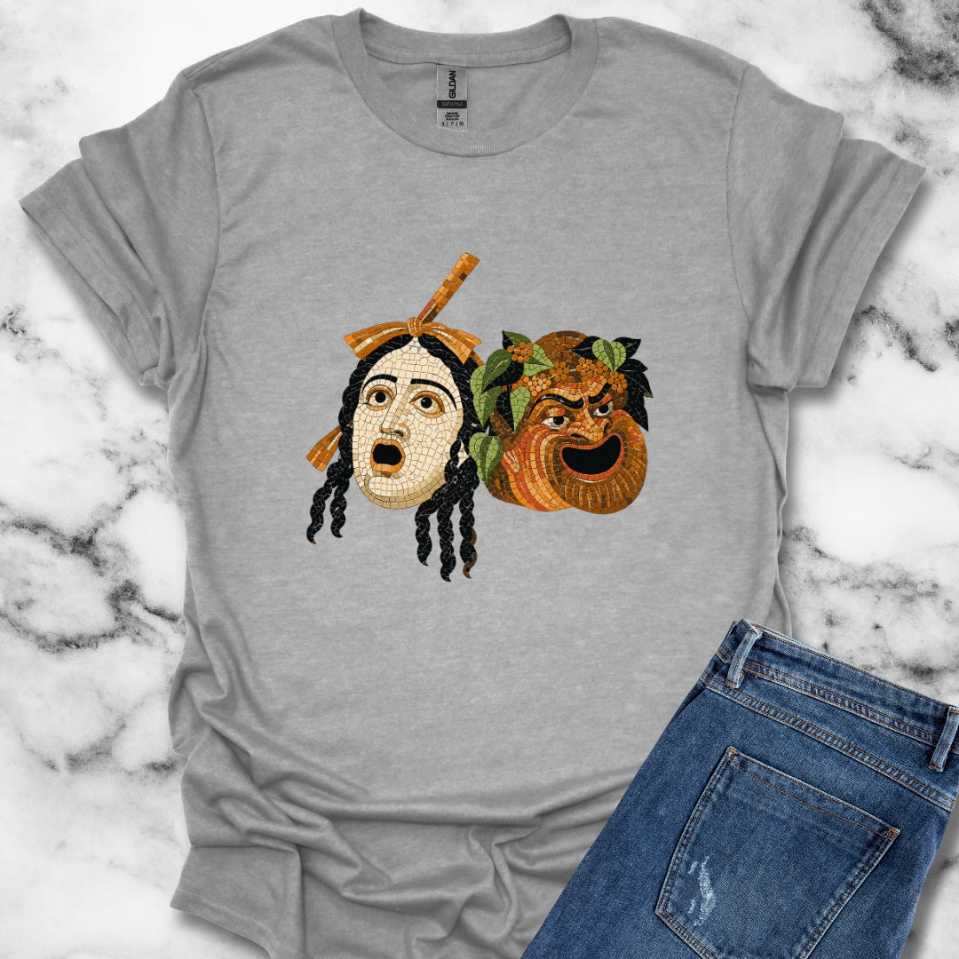 Theatre Masks Pompeii Mosaic T-Shirt