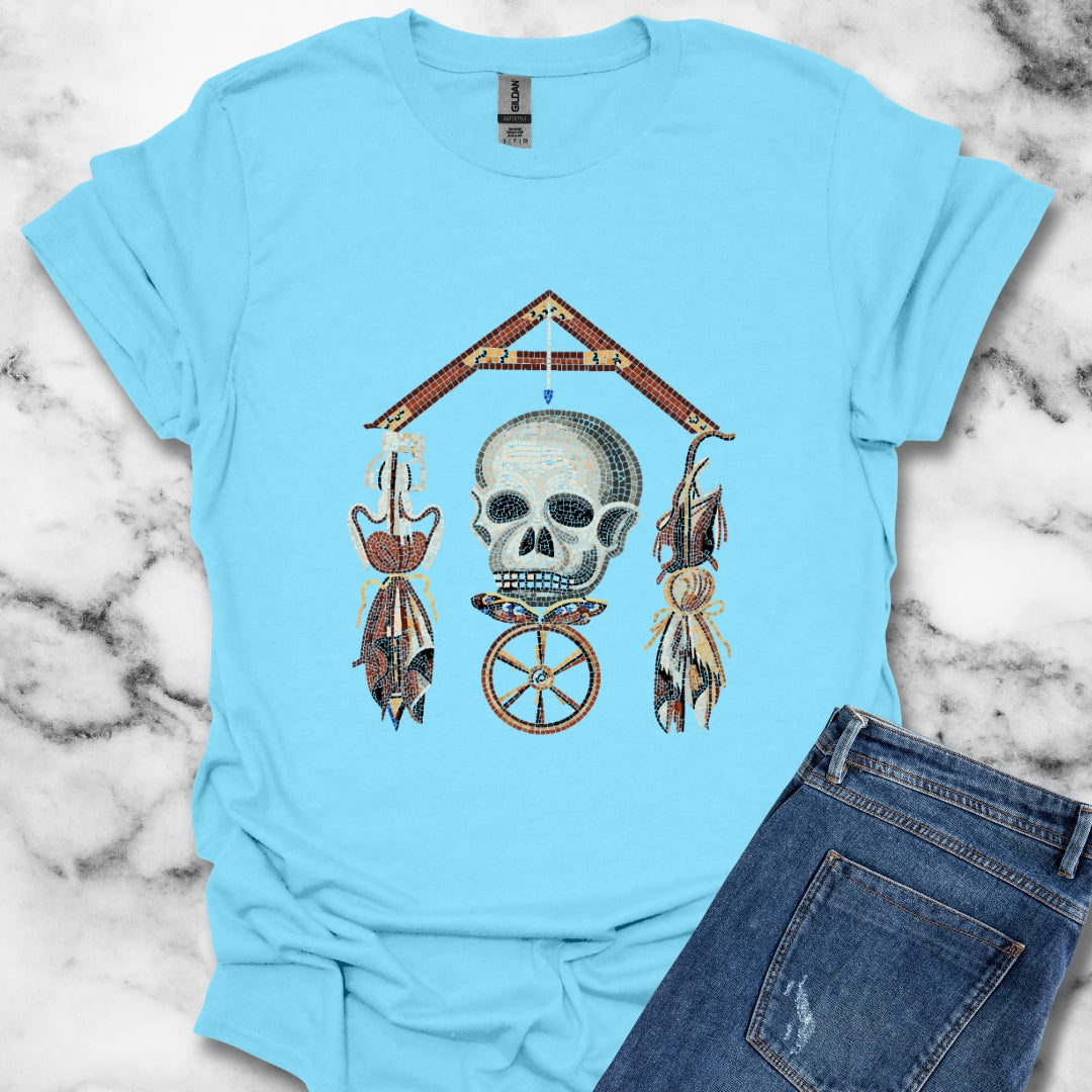 Pompeii Mosaic Mori Skull T-Shirt
