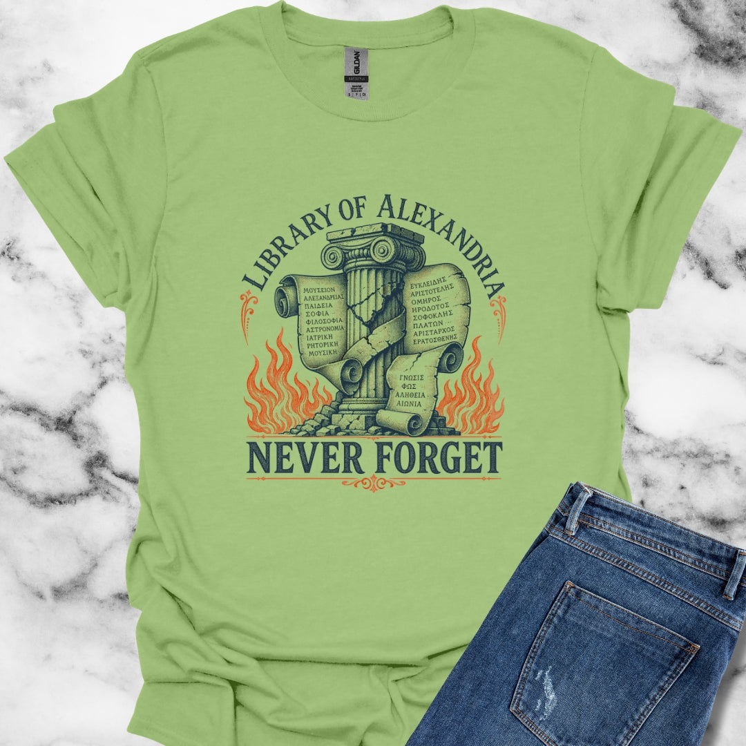 Never Forget Library of Alexandria T-Shirt