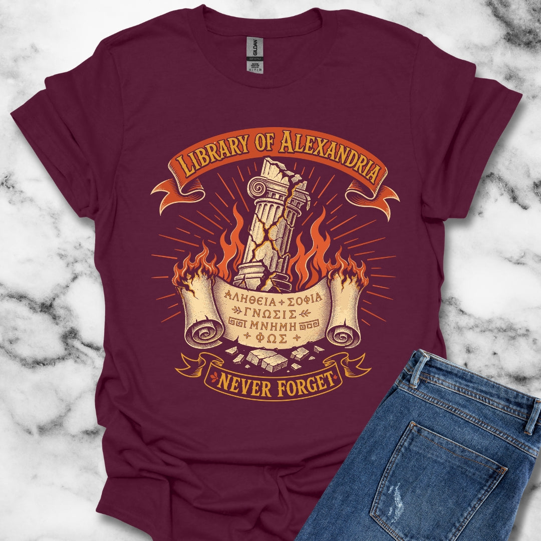 Library of Alexandria Never Forget T-Shirt