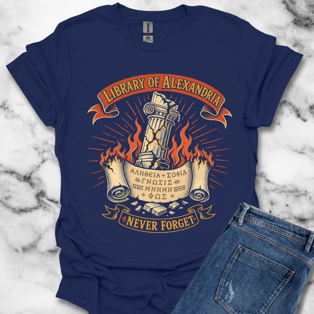 Library of Alexandria Never Forget T-Shirt